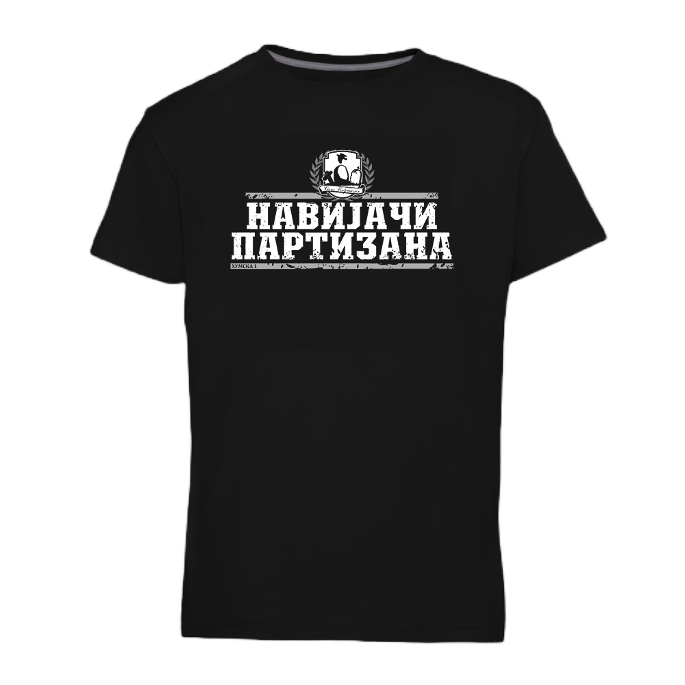 navijači partizana, kk partizan shop (crna)